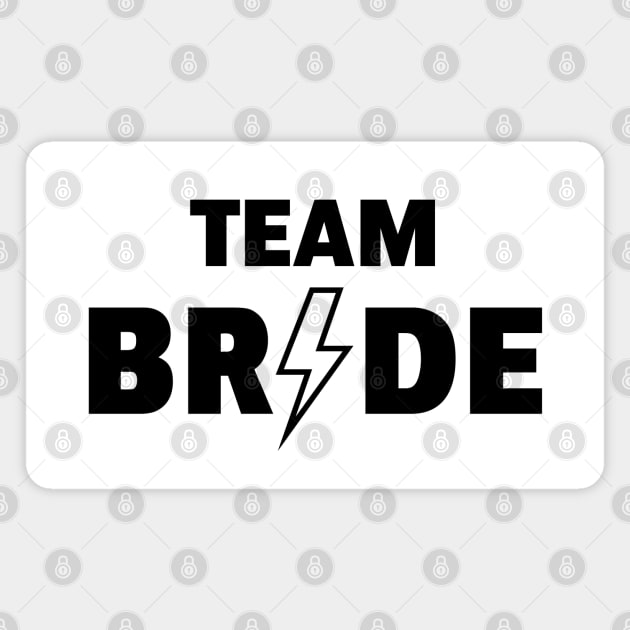 Team Bride Rocks (Hen Night / Bachelorette Party / Outline / Black) Magnet by MrFaulbaum